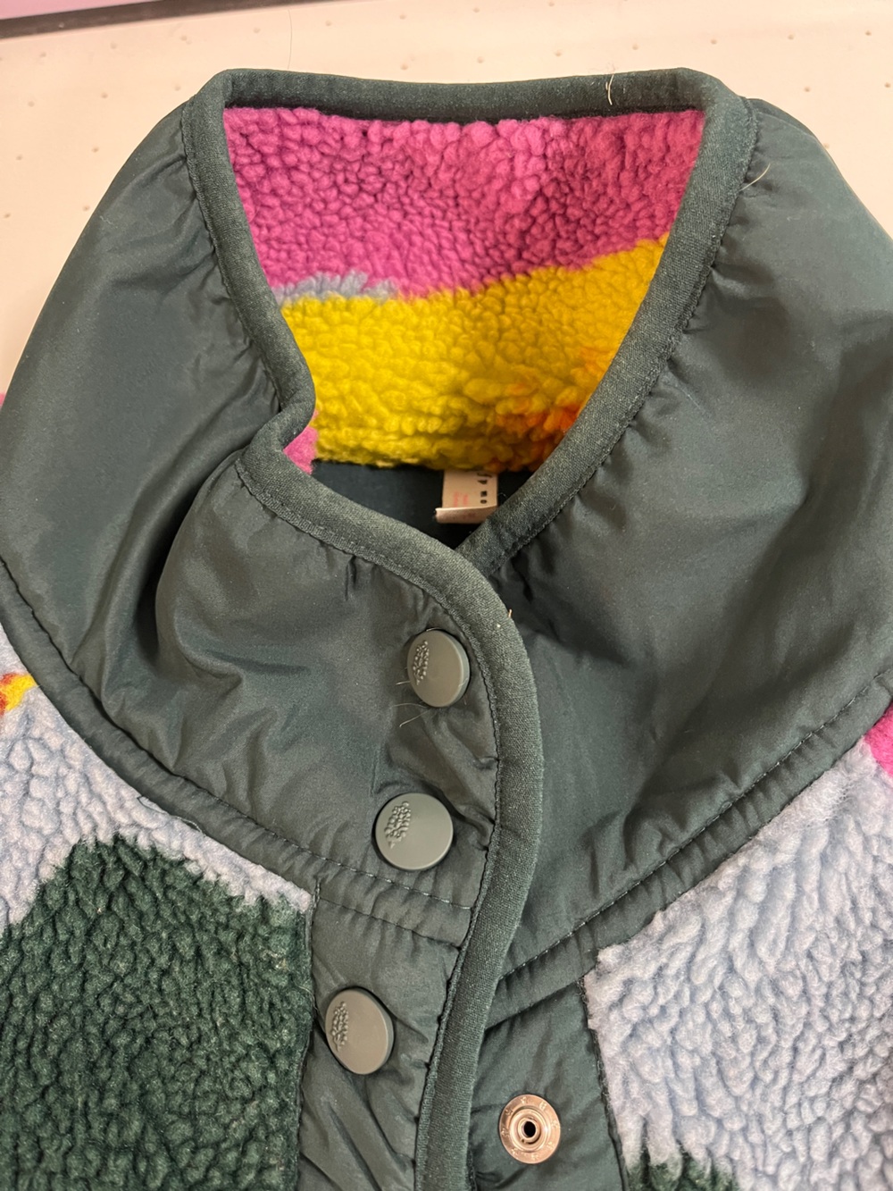 FP Movement hit the slopes fleece sunset boxy Large Colorblock Jacket - Picture 4 of 10